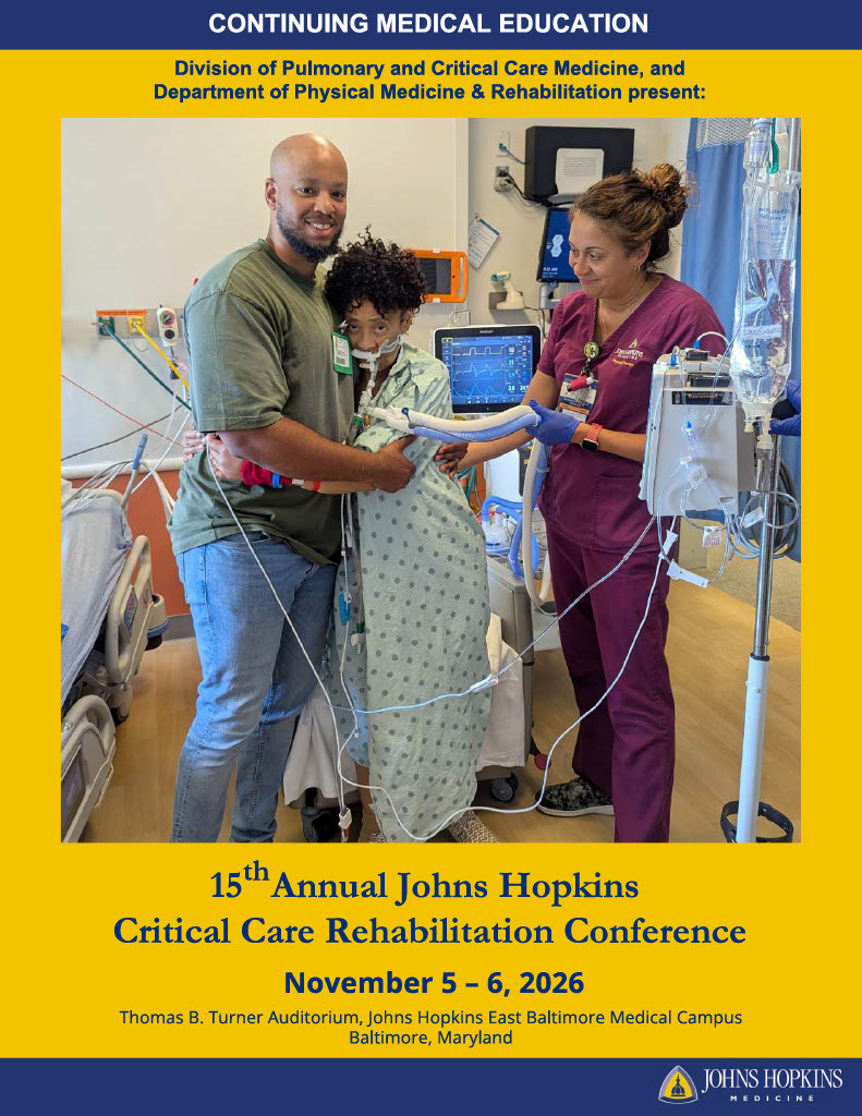 15th Annual Johns Hopkins Critical Care Rehabilitation Conference Banner