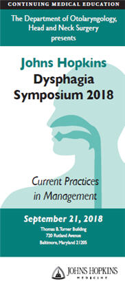 The Johns Hopkins Dysphagia Symposium 2018: Current Practices in Management Banner