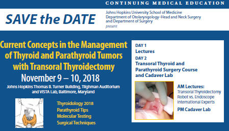 Current Concepts in the Management of Thyroid and Parathyroid Tumors with Transoral Thyroidectomy Banner