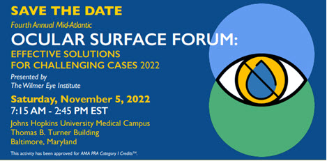 Mid-Atlantic Ocular Surface Forum: Effective Solutions for Challenging Cases 2022 Banner